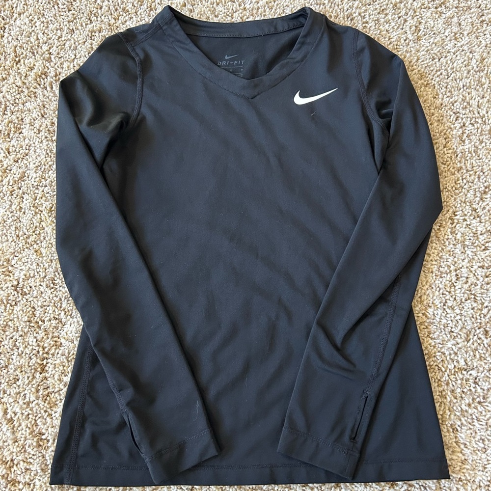 Girls Nike Black Long Sleeve Shirt